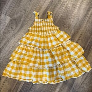 Yellow Checkered Dress